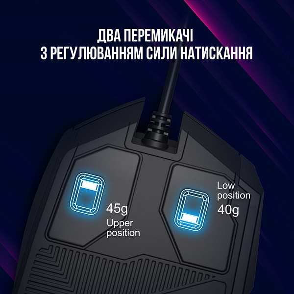 Фото - Миша дротова ігрова Lorgar Stricter 579 RGB LCD Wired USB Black (LRG-GMS579)