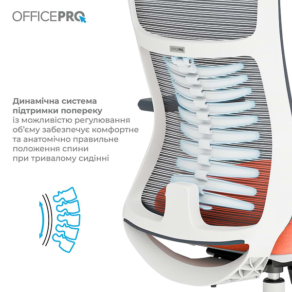 Фото - Кресло офисное OfficePro Balance (OC550-W-DG-OR) White/Dark Gray/Orange