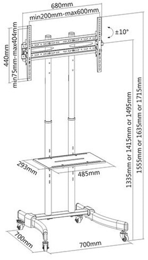 Фото - Уцінка - Кріплення для телевізора ITECHmount T1030T