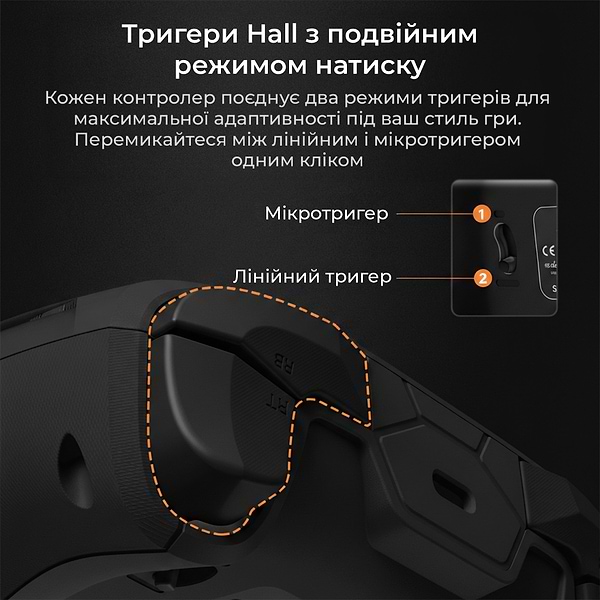 Фото - Геймпад Ajazz 2.4G/BT/USB (Switch/PC/iOS/Android) RGB Black (GP100S-B)