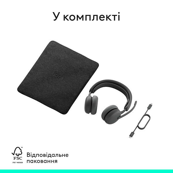 Фото - Гарнітура бездротова Logitech Zone Wireless 2 ES Graphite (981-001503)