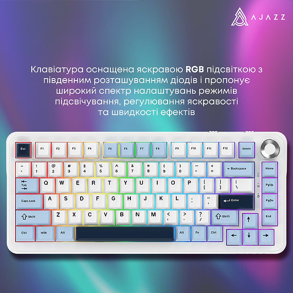 Фото - Клавіатура бездротова ігрова Ajazz AK820 MAX PLUS (AK820MAX-DD-BWD)