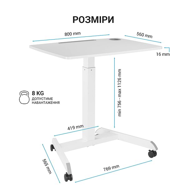 Фото - Уценка - Стол компьютерный OfficePro ODM380W White