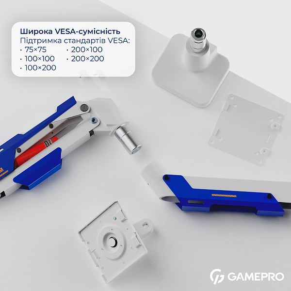 Фото - Кріплення настільне GamePro MAG701WBL White&Blue