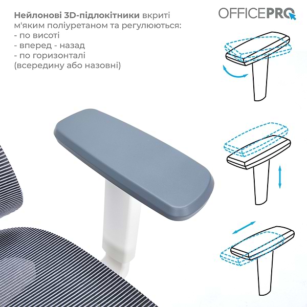 Фото - Кресло офисное OfficePro Elegant (OC660-W-DG-DG) White/Dark Gray