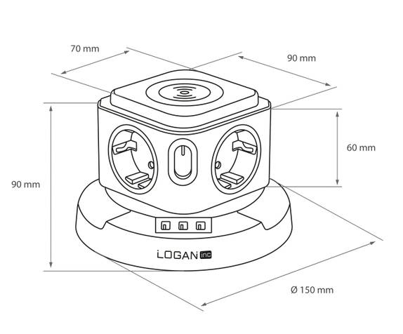 Фото - Мережевий фільтр Logan WSB4-2