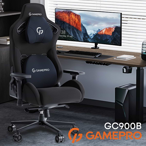 Фото - Крісло для геймерів GamePro Size XL Fabric Black (GC900B)