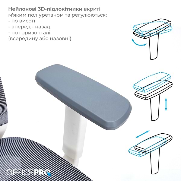 Фото - Кресло офисное OfficePro Balance (OC620-W-DG-DG) White/Dark Gray