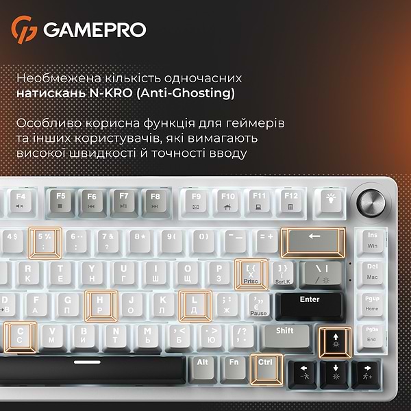 Фото - Клавиатура проводная игровая GamePro Genesis Silverlight  (MK126)
