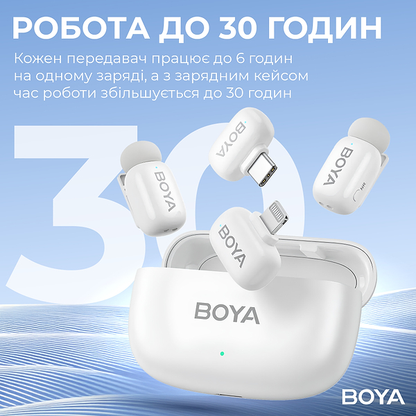 Фото - Мікрофон для смартфона Boya mini-13 Type-C/Lightning White