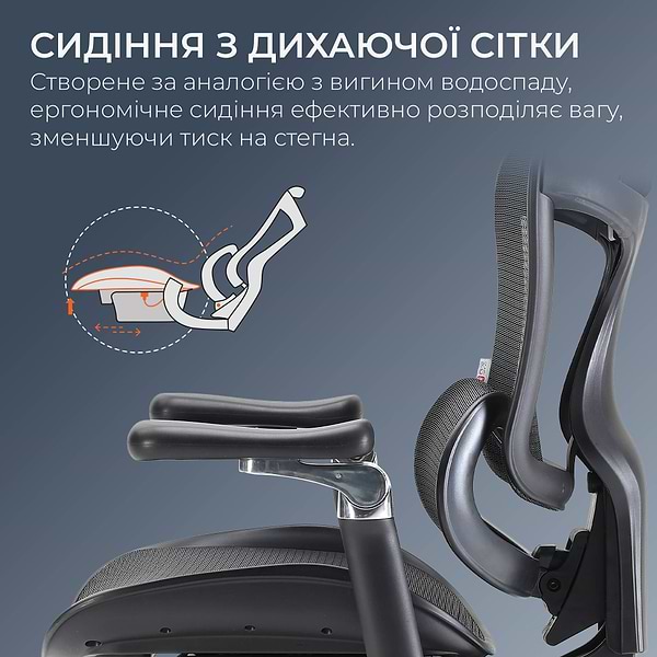 Фото - Кресло офисное Sihoo DORO C300 Pro Mesh Black with footrest (DORO-C300-PRO-M101-JT)