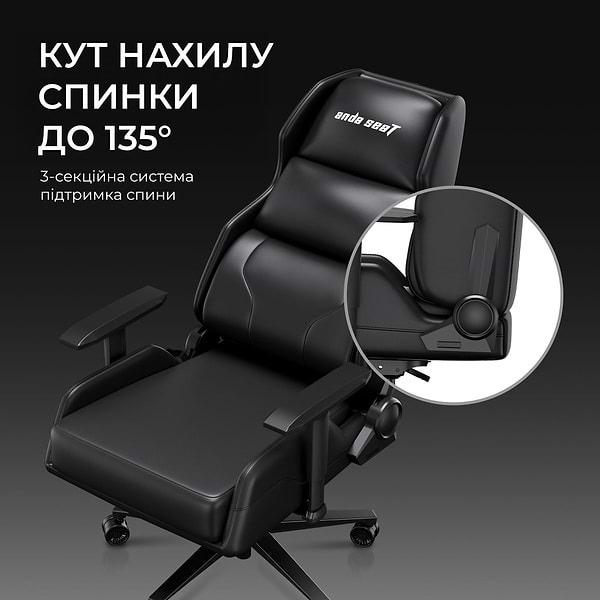 Фото - Кресло для геймеров Anda Seat X1 Gaming Sofa Black PVC (AD-W-SF01-04-B-PV)