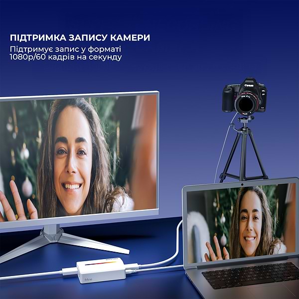 Фото - Пристрій захоплення відео Fifine V3W Game collection card white