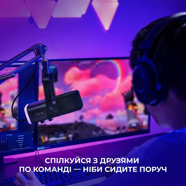 Фото - Мікрофон до комп'ютера Fifine AM8T USB/XLR Black