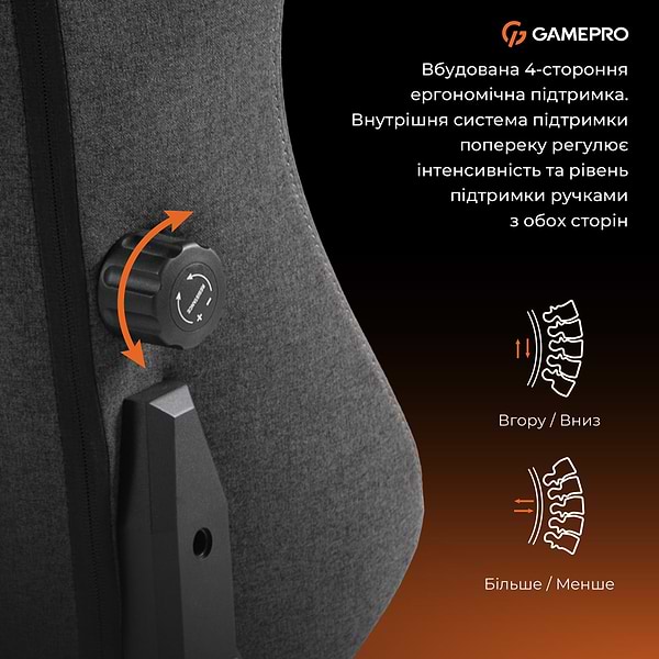Фото - Крісло для геймерів GamePro GC775DG Dark Grey
