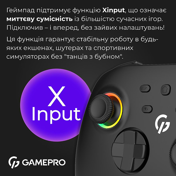 Фото - Геймпад GamePro GPX13BDOC BT Black