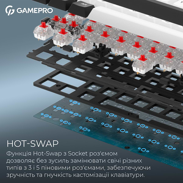 Фото - Клавиатура беспроводная игровая GamePro Asgard Valhalla  (MK210B Pro)