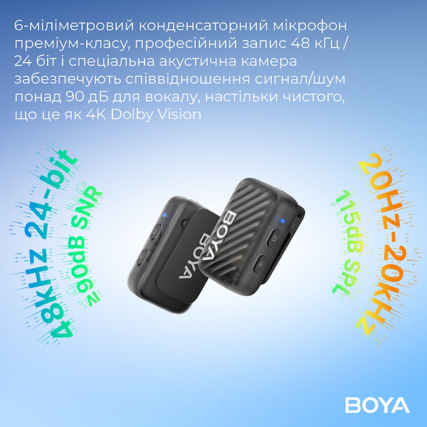 Фото - Микрофон для смартфона Boya MIC 2-02 Type-C/TRS Black