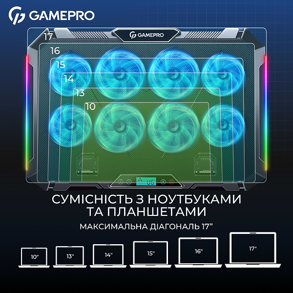 Фото - Підставка під ноутбук охолоджуюча GamePro CP795