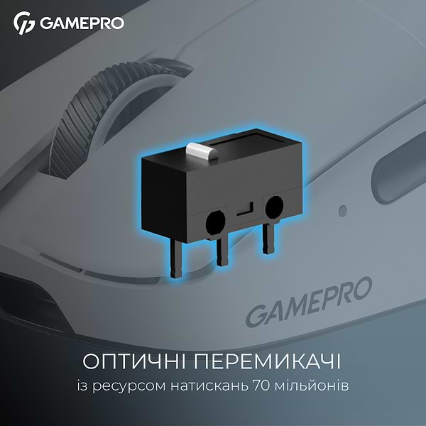 Фото - Мышь беспроводная игровая GamePro Asgard Odin 8K Wireless RGB White (GM035W)