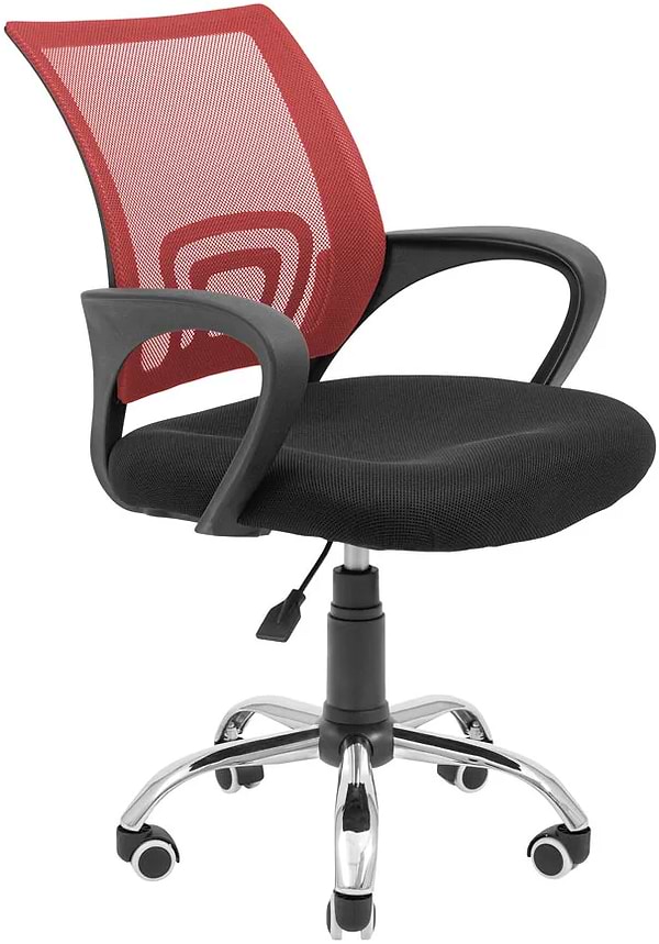 Фото - Кресло офисное Richman Спайдер Ю Хром Пиастра Сетка черная + красная