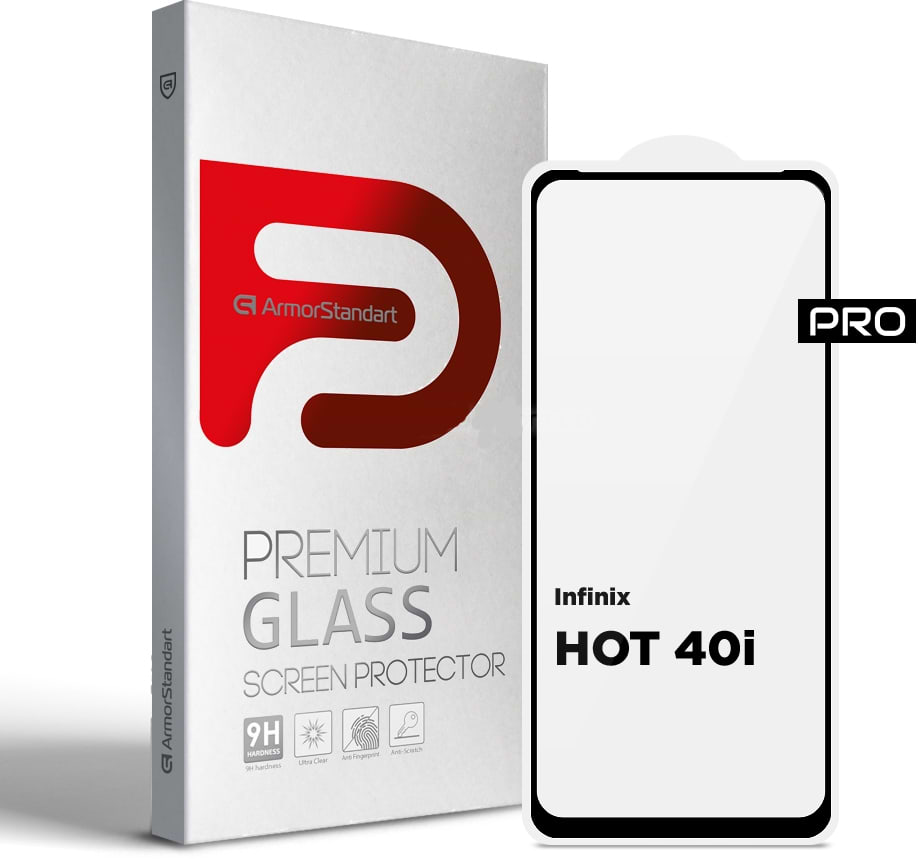 Захисне скло для смартфону Armorstandart Pro for Infinix Hot 40i Black (ARM73827) - Фото 1