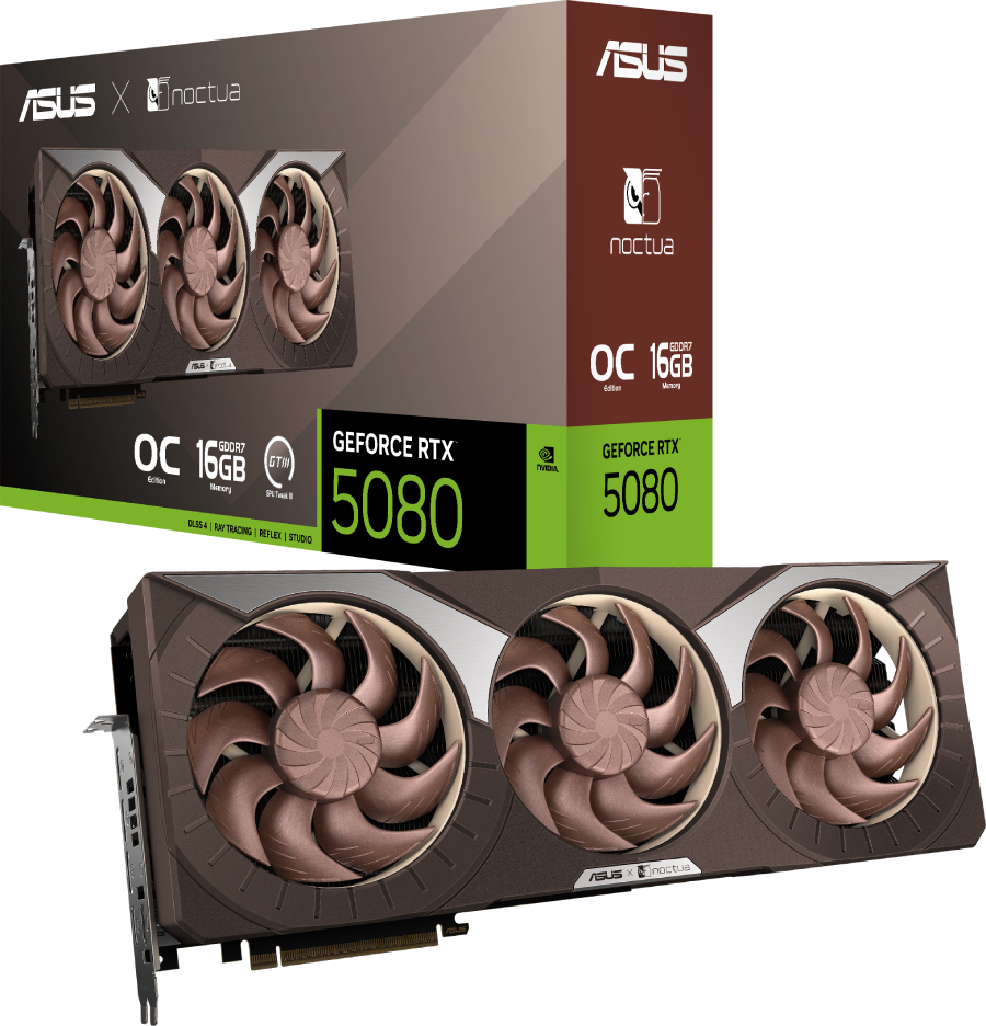 Видеокарта Asus NVIDIA RTX5080-O16G-NOCTUA - Фото 1