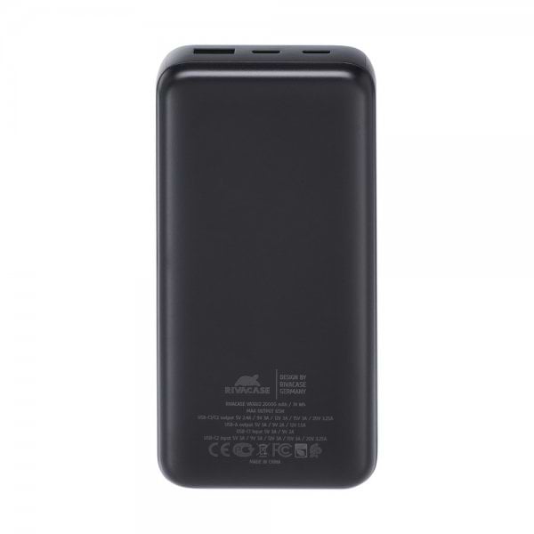 Фото - Батарея мобильная RIVACASE 20000 mAh 65W Black (RIVAPOWER VA1082 (Black))