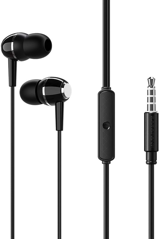 Навушники вкладиші дротові BOROFONE BM36 Acura Universal earphones with mic Black (6931474709691)