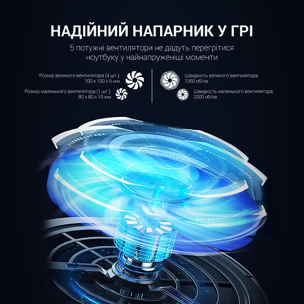 Фото - Підставка під ноутбук охолоджуюча GamePro CP1450 Black