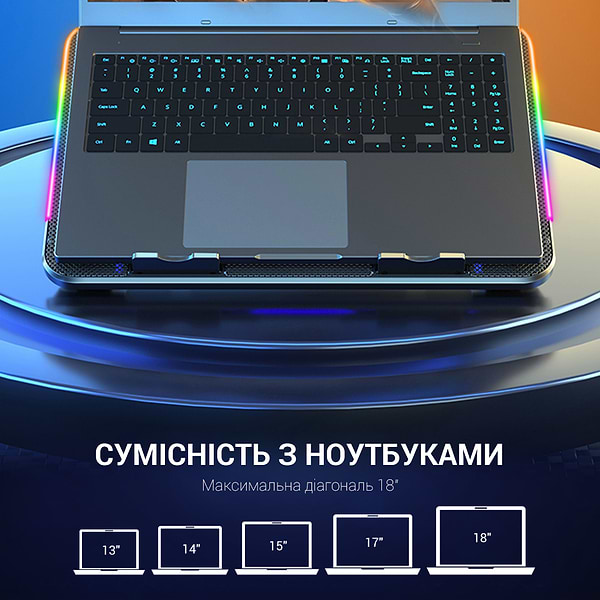 Фото - Підставка під ноутбук охолоджуюча GamePro CP670 Black