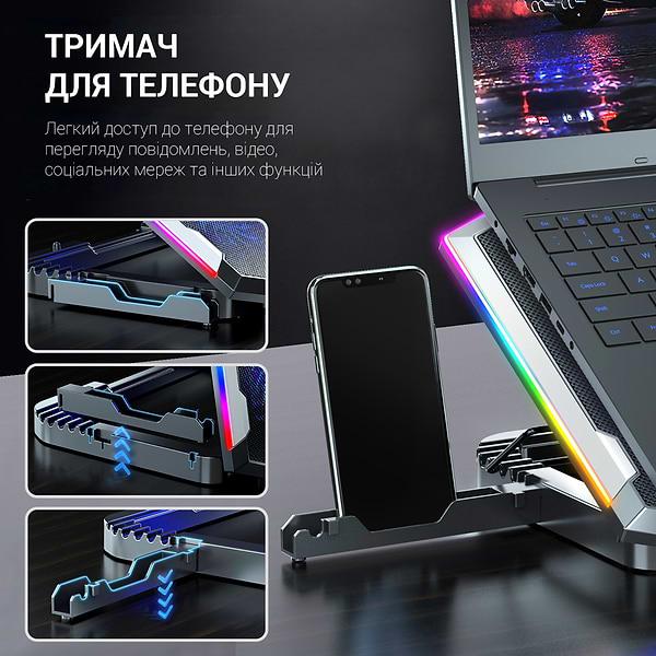 Фото - Подставка под ноутбук охлаждающая GamePro CP870 Black