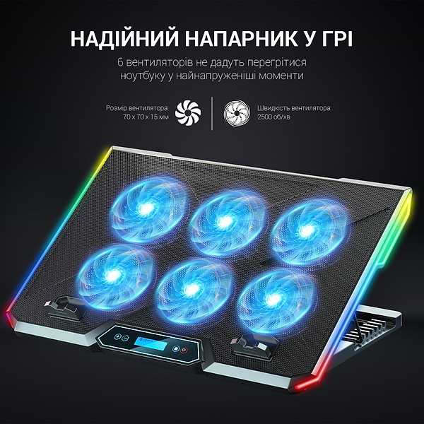 Фото - Підставка під ноутбук охолоджуюча GamePro CP890 Black