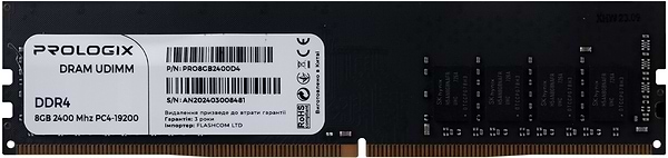 Фото - Память DDR ProLogix DDR4 8GB/2400 (PRO8GB2400D4) Фото - Память DDR ProLogix DDR4 8GB/2400 (PRO8GB2400D4)