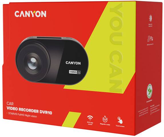Фото - Уцінка - Відеореєстратор Canyon DVR10 FullHD 1080p Wi-Fi Black (CND-DVR10)