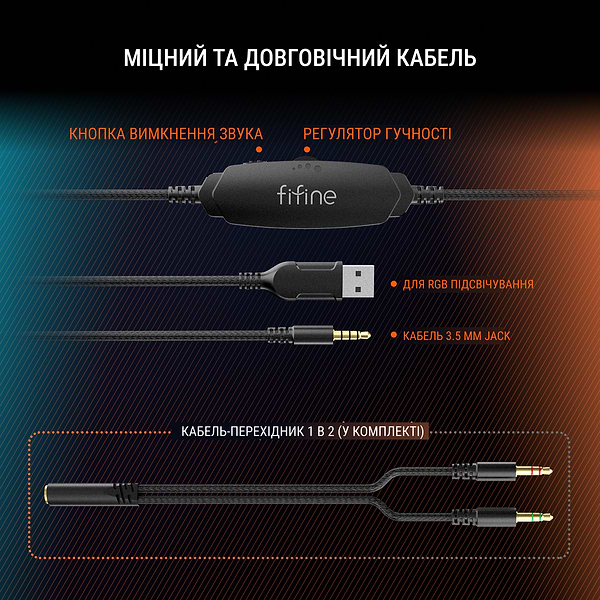 Фото - Гарнітура дротова ігрова Fifine H3 Black
