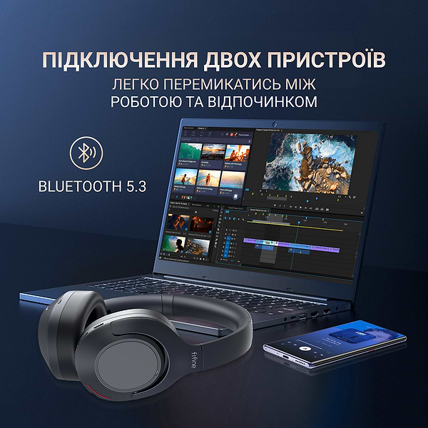 Фото - Гарнітура бездротова Fifine X3 Wireless Black