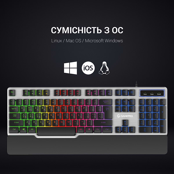 Фото - Клавіатура дротова ігрова GamePro Stinger (GK599)