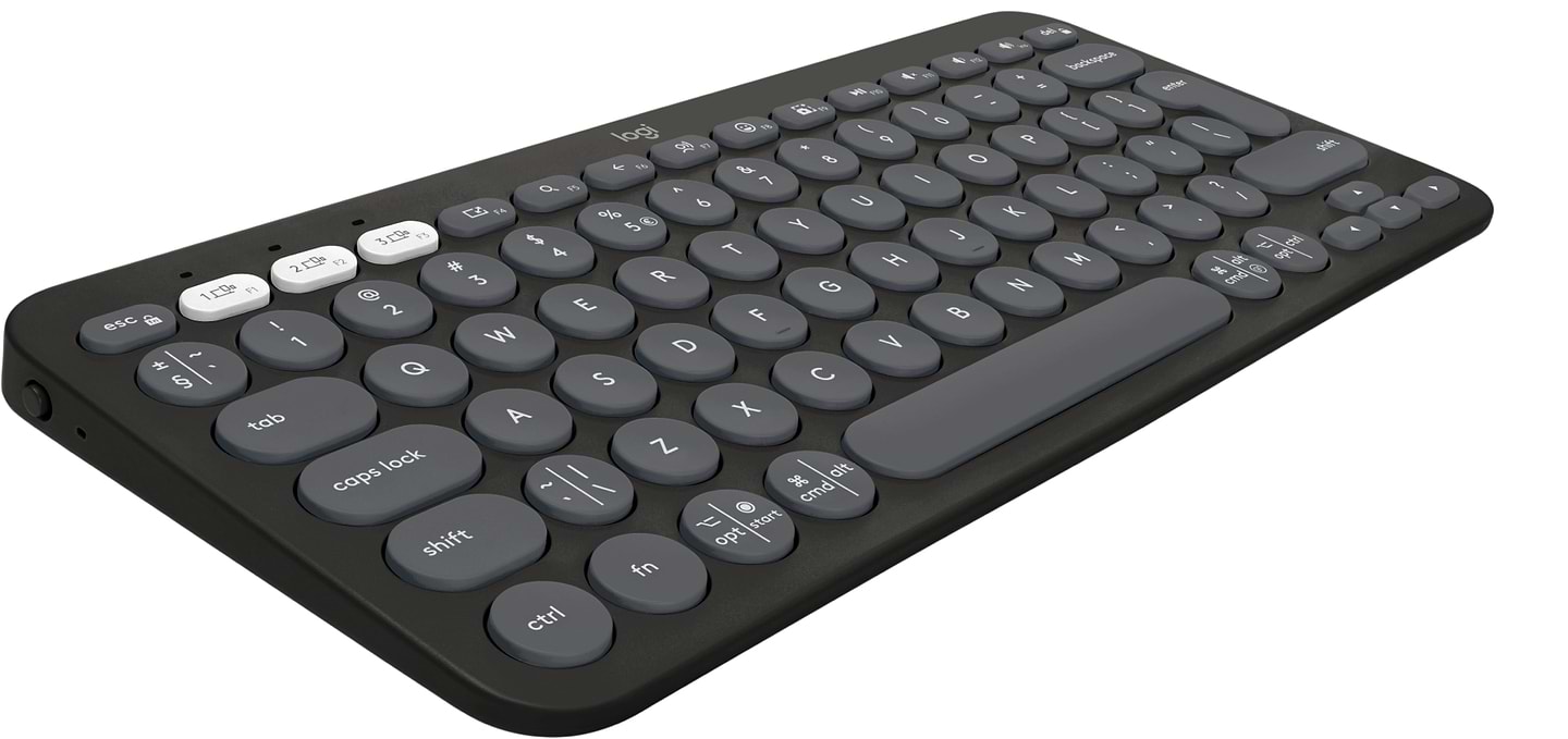 Клавіатура бездротова Logitech K380s Pebble Keys 2 Graphite Bluetooth (920-011851) - Фото 1