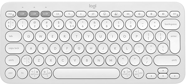 Фото - Клавіатура бездротова Logitech K380s Pebble Keys 2 White Bluetooth (920-011852)