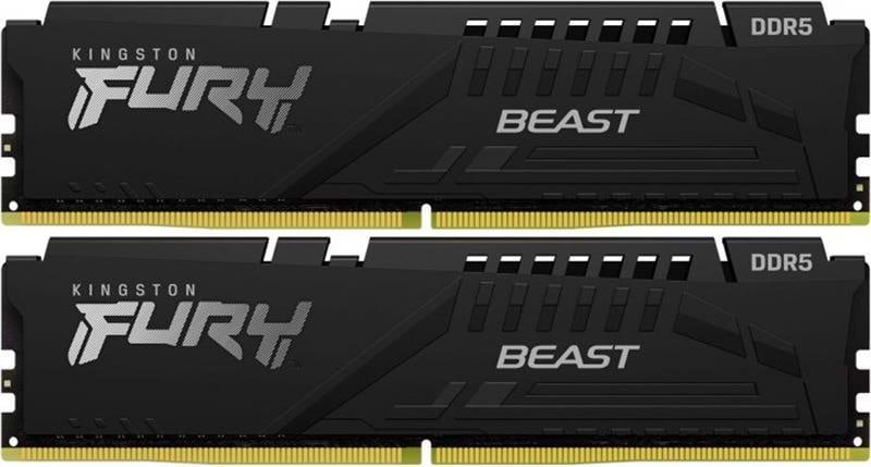 Память DDR Kingston DDR5 2x16GB/6000 Fury Beast Black (KF560C30BBK2-32)