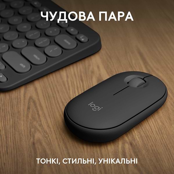Фото - Клавиатура+мышь беспроводная Logitech Pebble 2 Combo for Mac Graphite Bluetooth (920-012244)