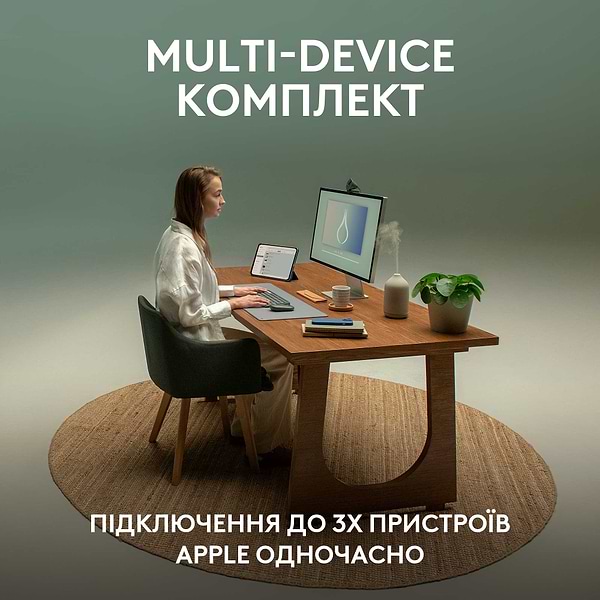 Фото - Клавиатура+мышь беспроводная Logitech Pebble 2 Combo for Mac Graphite Bluetooth (920-012244)