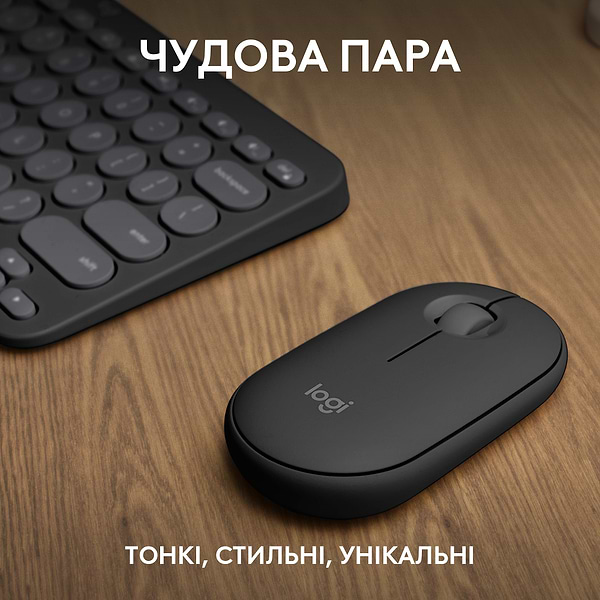 Фото - Клавиатура+мышь беспроводная Logitech Pebble 2 Combo Graphite Wireless (920-012239)