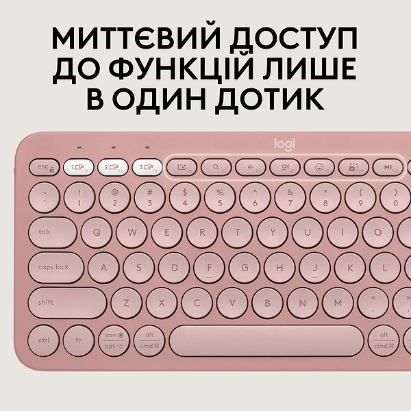 Фото - Клавіатура + миша бездротова Logitech Pebble 2 Combo Rose Wireless (920-012241)