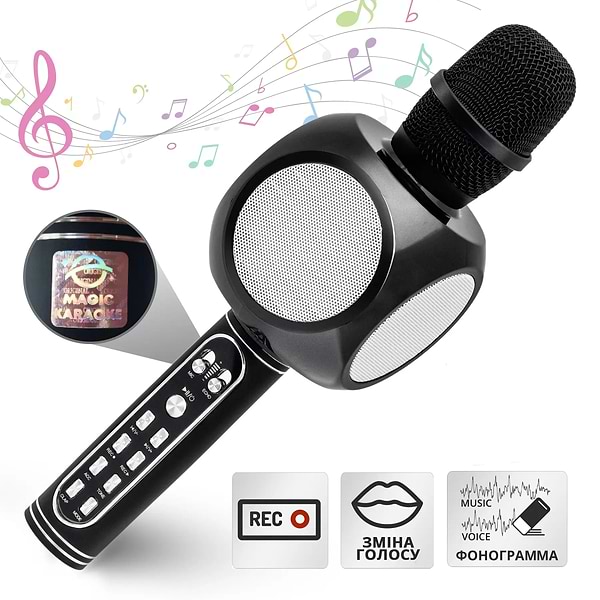 Фото - Мікрофон вокальний бездротовий Magic Karaoke YS-90 Pro Black