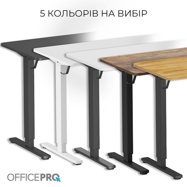 Фото - Стіл комп'ютерний OfficePro ODE1260WB White/Black