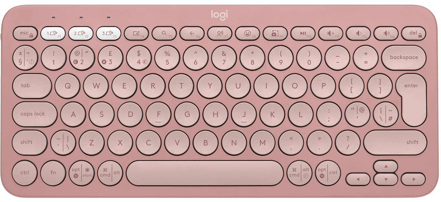 Клавиатура беспроводная Logitech K380s Pebble Keys 2 Rose Bluetooth (920-011853) - Фото 1