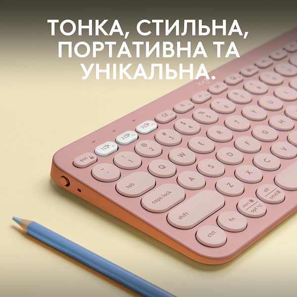 Фото - Клавиатура беспроводная Logitech K380s Pebble Keys 2 Rose Bluetooth (920-011853)