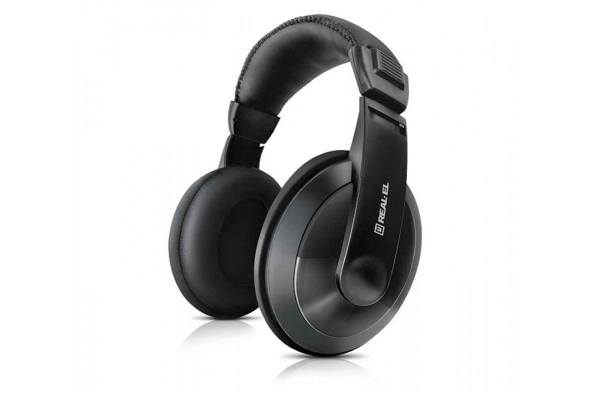 Навушники повнорозмірні дротові REAL-EL GD-750V Black - Фото 1